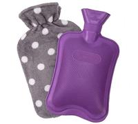 hometop bolsa de agua caliente, de calidad, Clásica, de goma, con cubierta de forro polar suave
