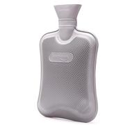 HomeTop Botella de agua caliente de goma clásica premium, ideal para aliviar el dolor, terapia caliente y fría (2 litros, gris)
