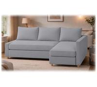 HomeTown Market Friheten Funda Sofa Compatible with IKEA Friheten Sofa Cover ¡Solo Fundas De Sofá. No Es Un Sofá (Poliéster Gris Claro Izquierda Mas Larga)
