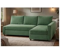 HomeTown Market Friheten Funda Sofa Compatible with IKEA Friheten Sofa Cover ¡Solo Fundas De Sofá. No Es Un Sofá (Terciopelo Verde Largo Izquierdo)