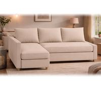 HomeTown Market Friheten Funda Sofa Compatible with IKEA Friheten Sofa Cover ¡Solo Fundas De Sofá. No Es Un Sofá (Poliester Beige Largo Derecho)