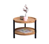 HomeTrends4You Alva - Mesa de café (50 cm de diámetro, 39 cm de Altura), Color marrón