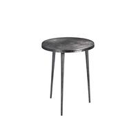 HomeTrends4You Casandra 2 mesas de Centro/Mesa Auxiliar/Mesa de Metal, Gris, diámetro 40 cm, Altura 50 cm