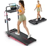 Hometro Cinta de Correr Eléctrica, Motor Silencioso 3.0 CV, Cinta de Andar Plegable con Inclinación 7%, Velocidad hasta 12 KM/H, Pantalla Dual, Soporta hasta 120kg, para Hogar/Oficina
