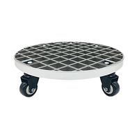 HOMEty - Carrito para plantas resistente a la intemperie, 220 kg y 67 cm, redondo, con ruedas, para uso en interiores y exteriores, rodillo gris duradero para una fácil movilidad