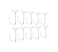 HomeVortex 10 piezas para HO OO Escala Modelo Ferrocarril LED Luces de Calle, Dos Cabezales de Lámpara Blanca Postes 14cm, 3V Pre-Cableado, para Trenes y Decoración de Paisajes de Edificio