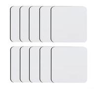 HomeVortex 10 posavasos de sublimación en blanco, tapetes de neopreno para tazas, corazón cuadrado redondo para formas hexagonales de muesca, para cocina, oficina, bar, protección de muebles y regalos