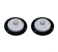 HomeVortex 2 burbujas de nivel circular, kit de medición horizontal de acrílico para barcos, caravanas, andamios, mesas de billar, soportes para pasteles, negro y rojo (negro)