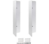 HomeVortex 2 protectores de sello de puerta de garaje de acero inoxidable, con brida en forma de L, kit de protección de tira inferior resistente a la intemperie que incluye tornillos y broca, para