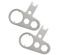HomeVortex 2 unids Buceo para BCD para inflador eléctrico Herramienta de servicio Llave de válvula de tanque de acero para mantenimiento del regulador Limpieza Junta tórica Reemplazo Plata 65x53mm