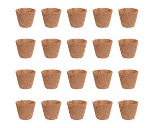 HomeVortex 20 macetas de coco para plantar, bolsas de vivero transpirables para cultivo de arándanos, tazas de inicio con drenaje óptimo, pequeñas a (extra grandes, 12 x 10)