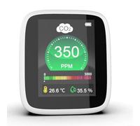 HomeVortex 3 en 1 para mini calidad del aire con sensor NDIR, termómetro digital e higrómetro para casa, oficina, coche, viajes, entorno de oficina