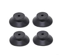 HomeVortex 4 almohadillas para compresor de aire, aislador de vibración de goma M6 para máquina sin aire y aceite, patas de repuesto negras con tornillos, 44 x 20 mm