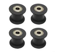 HomeVortex 4 poleas de nailon para máquina de remo con rodamiento 608ZZ, 39 mm de diámetro exterior de 28 mm de diámetro interior de 8 mm para equipo de fitness, entrenador abdominal, color negro