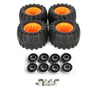 HomeVortex 4 ruedas de longboard todoterreno de plástico que absorbe los golpes con agarre grueso para un manejo estable en senderos, barro y hierba, incluyendo rodamientos y bujes (negro)