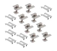 HomeVortex 8 piezas de soporte solar fotovoltaico de bloque de voltaje medio, kit de abrazadera de conexión a tierra de aleación de aluminio para instalación segura de paneles, 30-45 mm de grosor (40