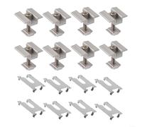 HomeVortex 8 piezas de soporte solar fotovoltaico de bloque de voltaje medio, kit de abrazadera de conexión a tierra de aleación de aluminio para instalación segura de paneles, 30-45 mm de grosor (35