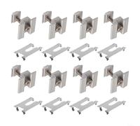 HomeVortex 8 piezas de soporte solar fotovoltaico de bloque de voltaje medio, kit de abrazadera de conexión a tierra de aleación de aluminio para instalación segura de paneles, 30-45 mm de grosor (30
