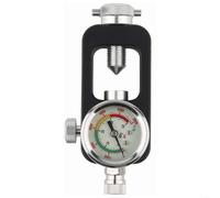 HomeVortex Adaptador de inflador de aire de válvula DIN de buceo con medidor de presión de 6000 psi, estación de llenado G5/8 pulgadas para calibración de tanque de buceo y para llenado de bcd, cuerpo