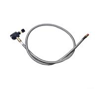 HomeVortex Adaptador de manguera para estufa de gas al aire libre, línea de 1 m, para estufa de casete de camping a tanque plano de montaña, aluminio, cobre, acero inoxidable, negro