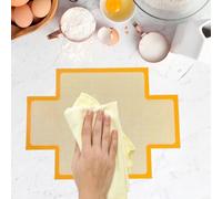 HomeVortex Alfombrilla de silicona antiadherente para hornear pan, bollos cruzados, tostadas y panes europeos, forro de horno reutilizable resistente al calor, utensilios flexibles para hornear