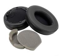 HomeVortex Almohadillas de repuesto para Sony MDR-1000X WH-1000XM2 XM3 XM4 XM5, cojines de piel de proteína premium, con acolchado de algodón, fundas negras suaves (O)