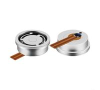 HomeVortex Altavoz de conducción B de 17,8 mm, dispositivo de audio inalámbrico, para gafas deportivas, carcasa de aluminio ligero, llamadas manos libres, transmisión de música, color plateado