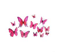 HomeVortex Arte de pared de mariposa 3D, paquete de 5 decoraciones coloridas de simulación de PVC para sala de estar, dormitorio, guardería, oficina, decoración de jardín de fácil montaje, azul, verde