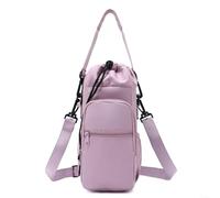 HomeVortex Bolsa de transporte aislada para botella de agua con correa ajustable y diseño de múltiples bolsillos para botellas de 800-1000 ml, soporte cruzado de tela impermeable con bolsillo para