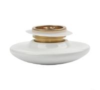 HomeVortex Botón de drenaje de latón de porcelana, fregadero de baño de 66 mm para fácil clic Clack tapón desplegable para retención de agua, para cubierta de cerámica en blanco o negro (blanco)