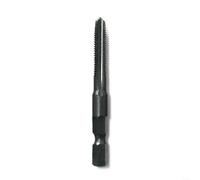 HomeVortex Broca de grifo compuesto HSS, con vástago hexagonal, para rosca de tornillo M3 M5 M6 M8 M10 en madera, plástico, aluminio, herramienta de mano negra, 1 unidad (M6)