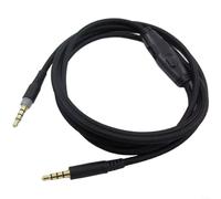 HomeVortex Cable de audio de 3,5 mm, para Cloud para alpha Mix Headphs, nailon para alambre de cobre trenzado sin oxígeno, cable auxiliar chapado en oro, negro, 2 m (1,5 m)