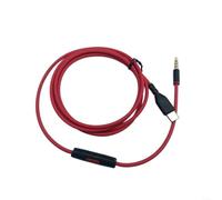 HomeVortex Cable de repuesto Headph de 1,5 m, para SOLO2.0 y 3.0 para mixr Studio, cable de audio chapado en oro tipo C a 3,5 mm, con núcleo de cobre esmaltado, cable negro ligero (rojo y negro)