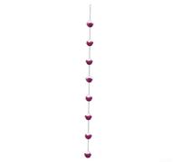 HomeVortex Cadena de lluvia de hierro rosa, 225 cm, resistente al óxido | Hierro galvanizado resistente al óxido, acabado rosa, 225 cm de longitud, se adapta a casas de un solo piso, acento de jardín