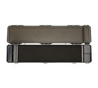 HomeVortex Caja de almacenamiento de anzuelos de pesca para carpa, contenedor de aparejo ABS negro con diseño de hebilla, estuche portátil para aparejos terminales y ganchos, 35 x 8 x 2,5 cm (solo