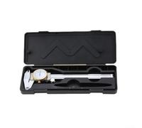 HomeVortex Calibrador Vernier de acero inoxidable 0-150 mm herramienta de medición métrica con esfera para mediciones precisas de profundidad interior exterior, diseño a prueba de golpes para