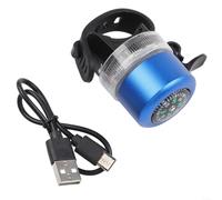 HomeVortex Campana de bicicleta para niños, con luces de colores y brújula, aleación de aluminio recargable por USB para bocina, para niños Mountain Road Bicicletas eléctricas, diversión segura ()