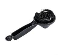 HomeVortex Cepillo de limpieza de cabeza de grupo espresso de 58 mm, para salpicaduras, diseño de embudo a prueba de salpicaduras, para máquina de café, cerdas de nailon suave, color negro