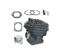 HomeVortex Cilindro de 56 mm para pistón para kit de anillo compatible con piezas de motosierra MS066 MS660 066, conjunto de repuesto plateado para reparación de equipos eléctricos al aire libre