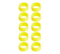 HomeVortex Cinta de agarre de raqueta de tenis fija para uso en exteriores/interiores, paquete de 10 (amarillo)
