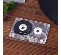 HomeVortex Cinta magnética de casete de audio en blanco, 45/60/90 minutos de tiempo de grabación, medio de almacenamiento de plástico compacto para archivar datos de música y voz, diseño negro