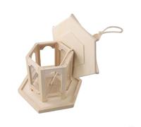 HomeVortex Comedero de madera para pájaros, para s, estilo pastoral, colgante para pájaros, con construcción resistente a la intemperie, techo extraíble, para una fácil limpieza, amplio jardín y vida