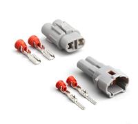 HomeVortex Conector de cable automotriz sellado MT de 2 pines, carcasa de plástico impermeable, para macho/hembra, gris/rojo, compatible, con 6180-2321 6187-2311 (combinación)