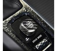 HomeVortex Cubierta del botón de arranque y parada del motor de fibra de carbono para Volvo Interior Decorativo Trim Sticker, accesorio de salpicadero automotriz fácil de instalar