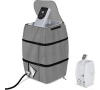 HomeVortex Cubierta para calentador de bañera y spa, protector de polvo impermeable de poliéster recubierto de plata 420D con cordón, protector de máquina de spa con cordón para calentador al aire