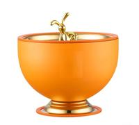 HomeVortex Cubo de hielo de acero inoxidable 304 con tapa, enfriador de vino aislado retro para fiestas, cócteles, cervezas, fácil de limpiar, naranja, 17,5 x 11,5 x 13 cm (naranja)