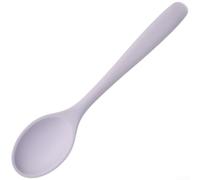 HomeVortex Cuchara ranurada de silicona, utensilio de cocina antiadherente resistente al calor con mango ergonómico para cocinar y servir, cuchara de sopa segura (cuchara morada)