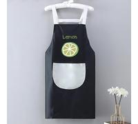 HomeVortex Delantal de cocina, delantal de vinilo de goma impermeable para barbacoa con correas largas, delantal de cocina para hombres y mujeres, cocina, restaurante, lavavajillas, cocina, dibujo