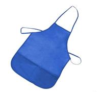 HomeVortex Delantal sin mangas para niños con bolsillos, bata de arte no tejida para cocina, aula, pintura, manualidades, cocina, dibujo, 36 x 48 cm, rojo (azul)