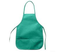 HomeVortex Delantal sin mangas para niños con bolsillos, bata de arte no tejida para cocina, aula, pintura, manualidades, cocina, dibujo, 36 x 48 cm, rojo (verde)